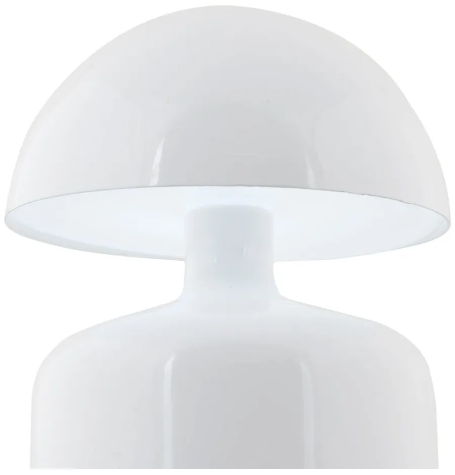 Biała lampa stołowa LED z metalowym kloszem (wysokość 14 cm) Impetu – Leitmotiv
