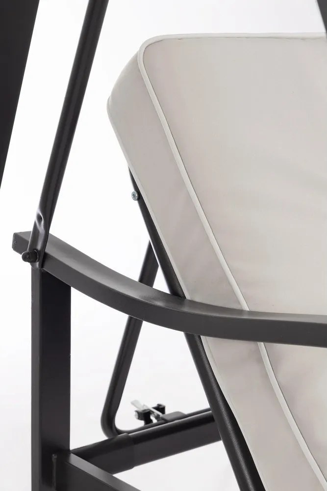 Antracytowo-beżowa metalowa huśtawka ogrodowa Taurus – Bizzotto