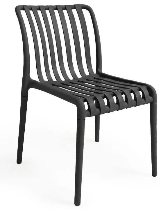 Plastikowe krzesło TREGO, antracytowe