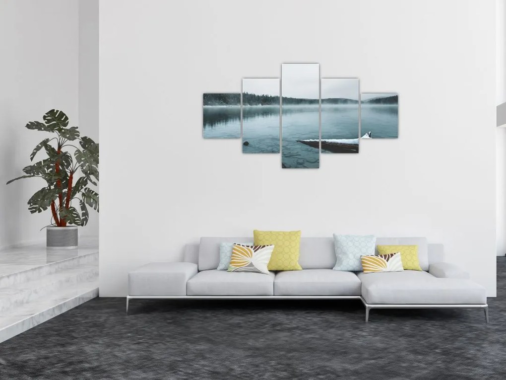 Obraz - lodowe nordyckie jezioro (125x70 cm)