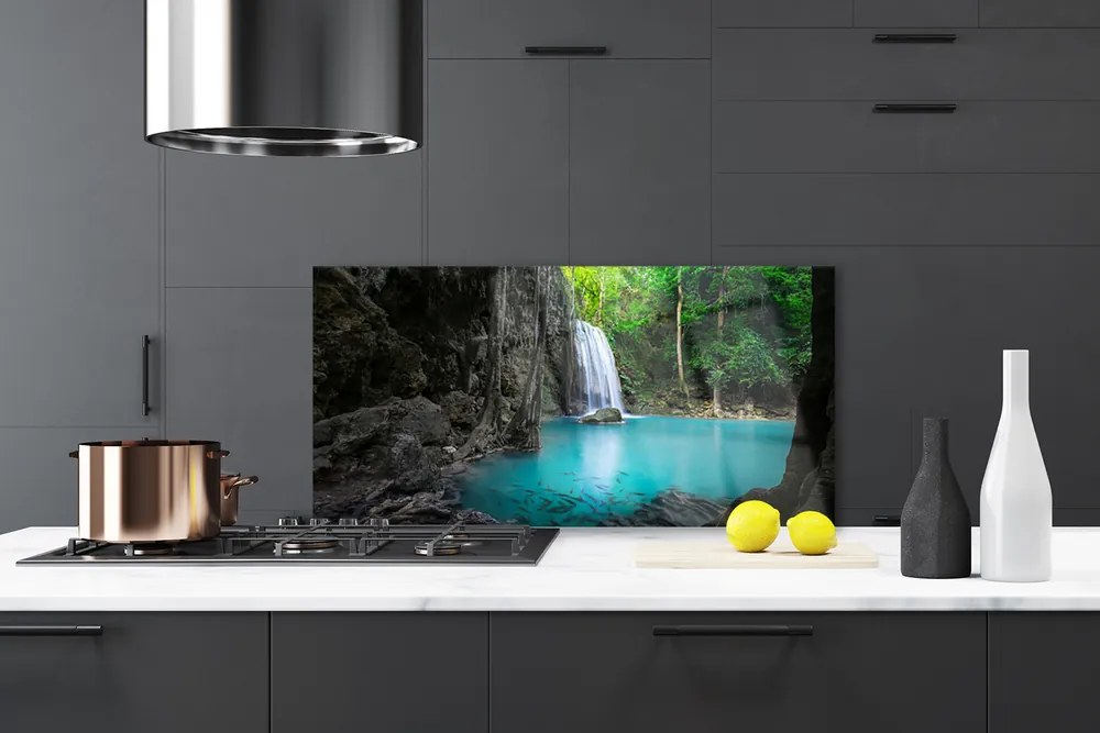 Panel nad blat kuchenny Kaskada Wodna W Górach