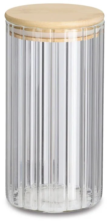 Słoik z bambusową pokrywką GROOVES, 800 ml