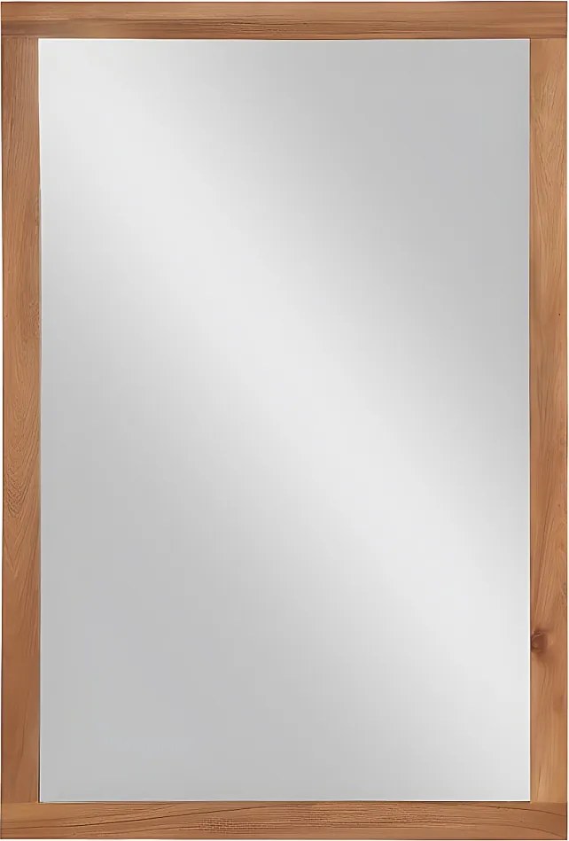 Lustro prostokątne z ramą z drewna akacjowego - 90 x 60 cm - SEPANG