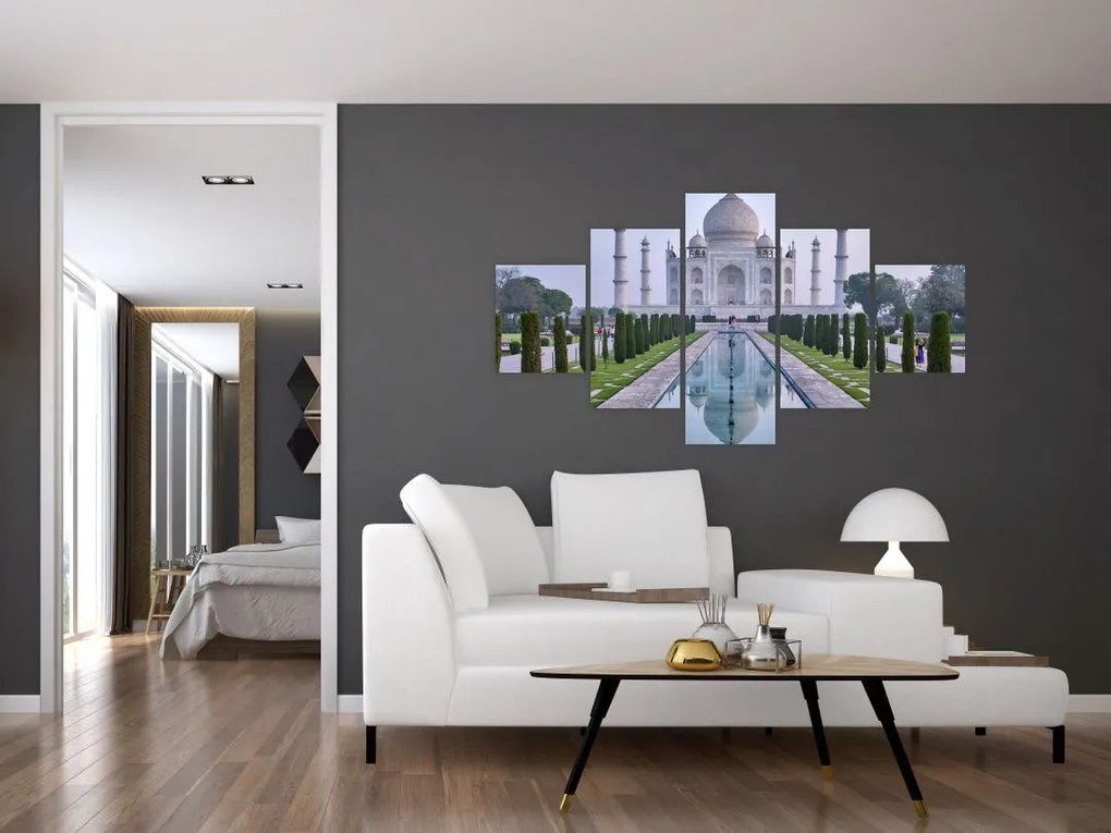 Obraz - Taj Mahal o wschodzie słońca (125x70 cm)