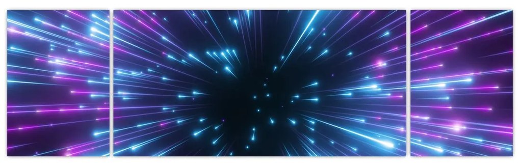 Obraz - Neonowa przestrzeń (170x50 cm)