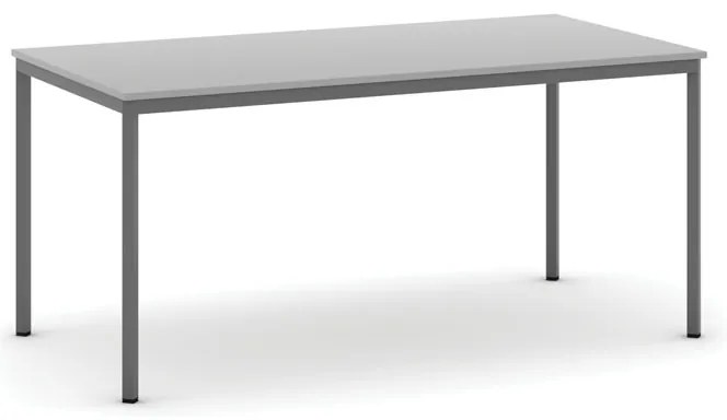 Stół jadalniany, 160x80 cm, ciemnoszara podstawa, szary