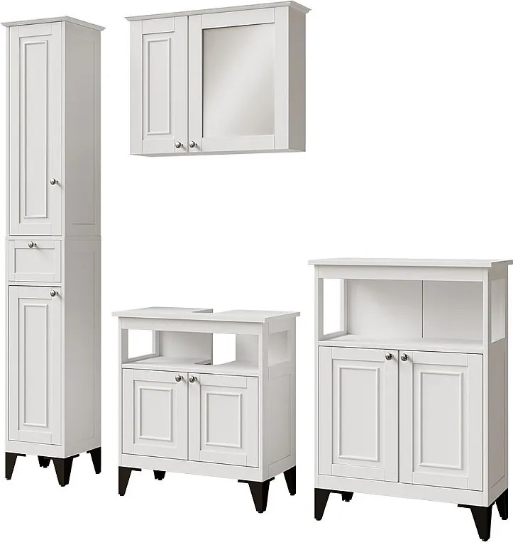 Zestaw mebli łazienkowych biały 60x30x65 vanity