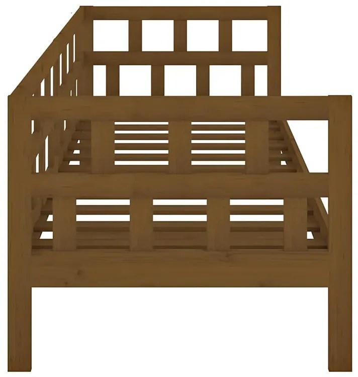 Drewniane łóżko dzienne miodowy brąz 80x200 H1-Z56