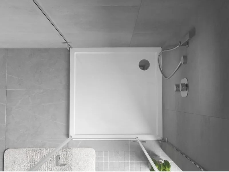 Mexen Flow brodzik kwadratowy slim 100 x 100 cm, biały połysk - 46S101010