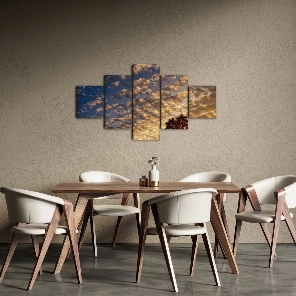 Obraz - palmy pośród chmur (125x70 cm)