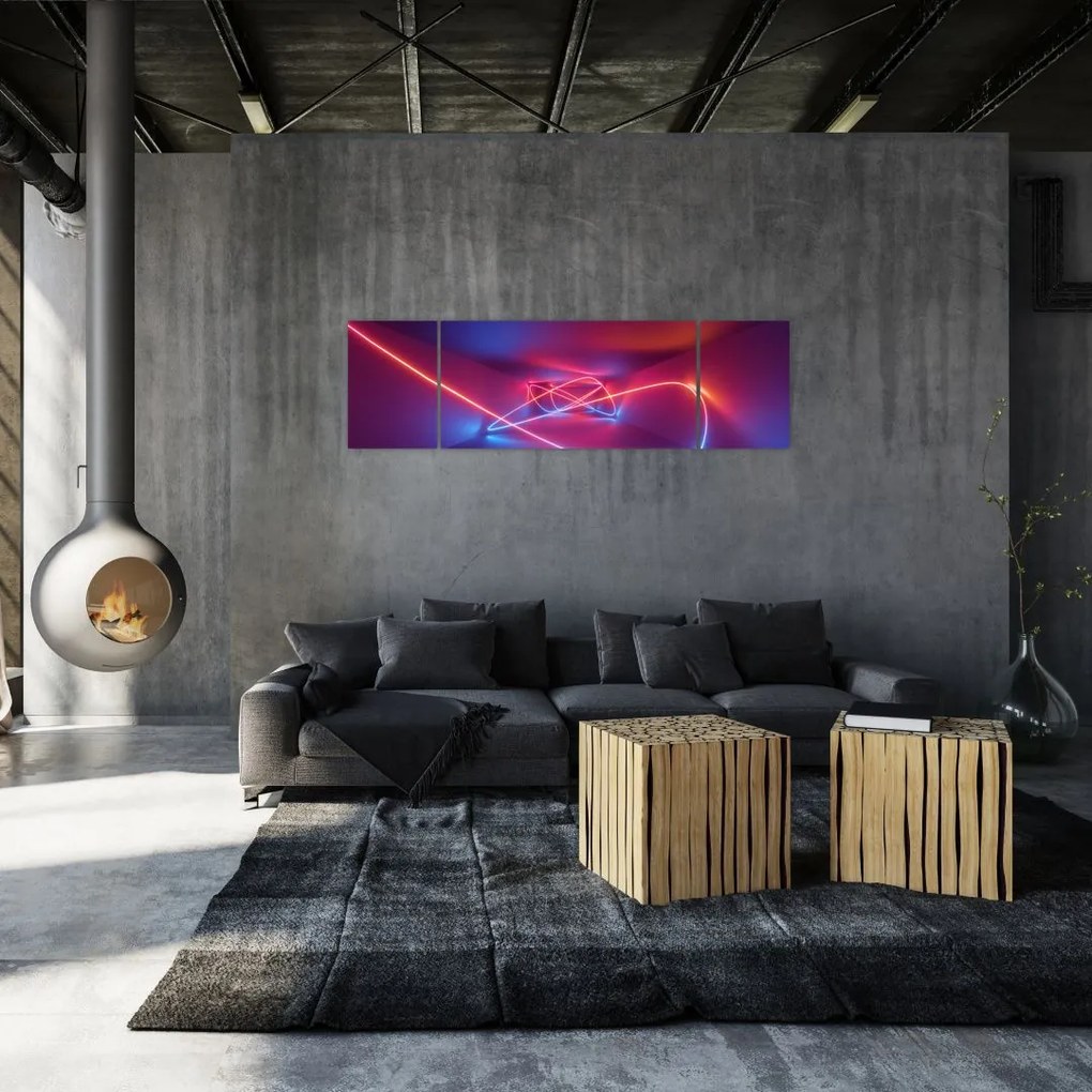Obraz nowoczesnej abstrakcji (170x50 cm)