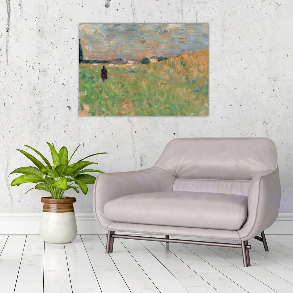 Obraz na szkle - Georges Seurat, A Summer Landscape, reprodukcje (70x50 cm)
