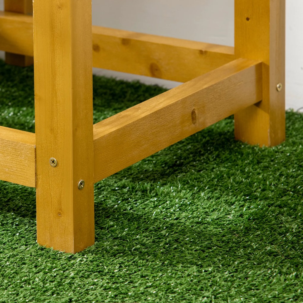 Outsunny podniesione łóżko kwiat pole łóżko ziołowe ze składanym blatem do ogrodu