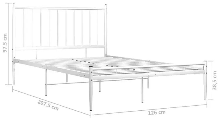 Białe łóżko metalowe w stylu loftowym 120x200 cm Maxel 3X