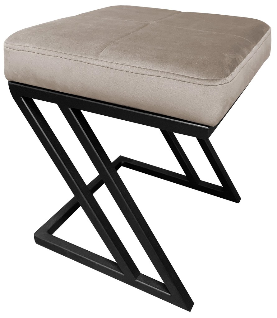 Pufa ZETA LOFT ławka taboret podnóżek metal MG09