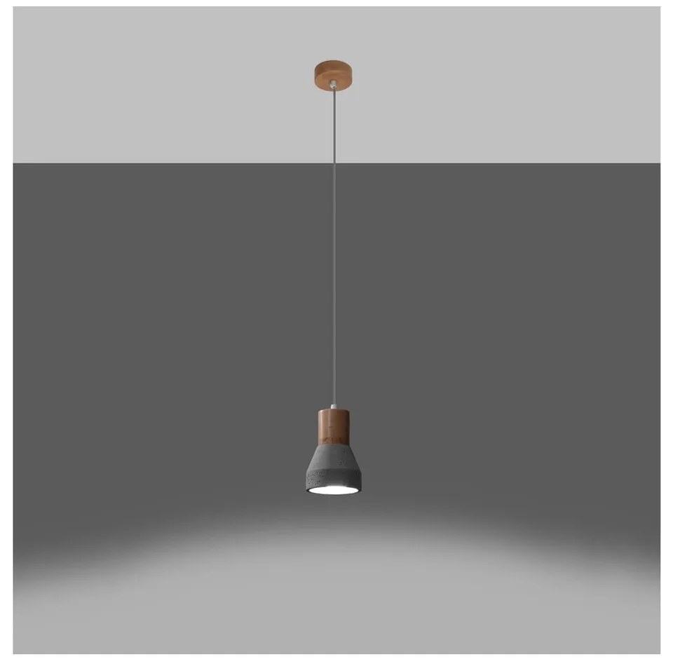 Szara lampa wisząca ø 12 cm Valentina – Nice Lamps