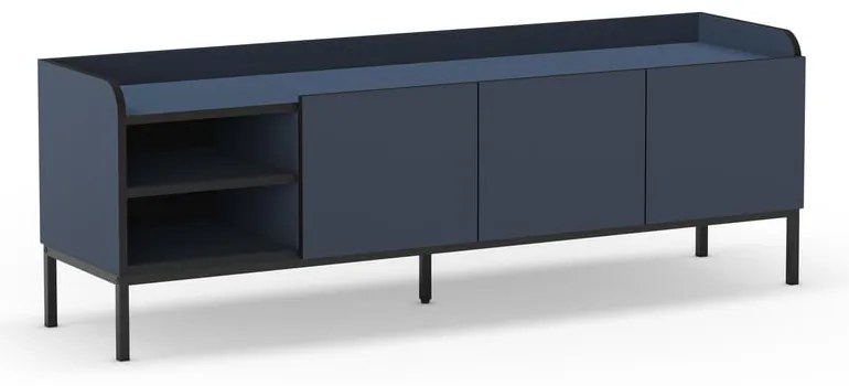 Niebieska szafka pod TV 160x55x42 cm Adara – Marckeric