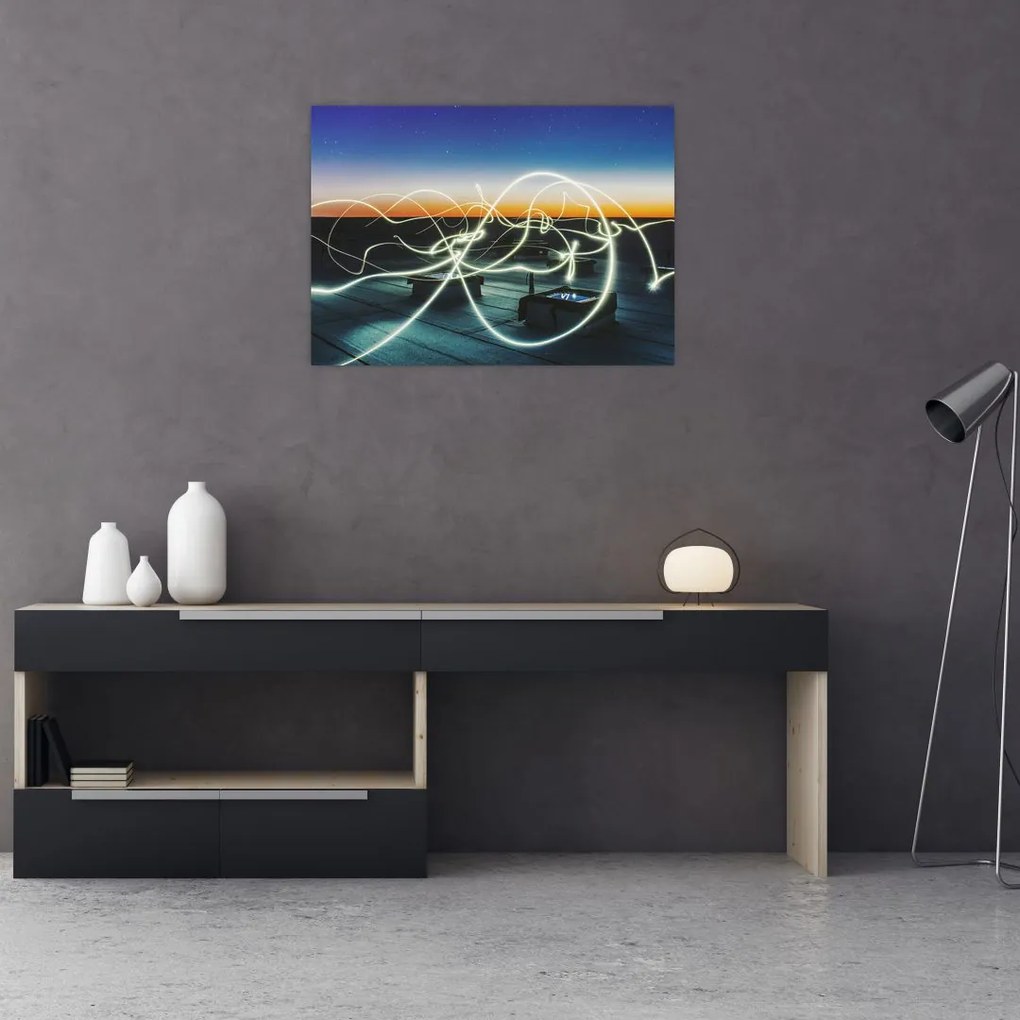 Obraz - widok nieba z dachu (70x50 cm)