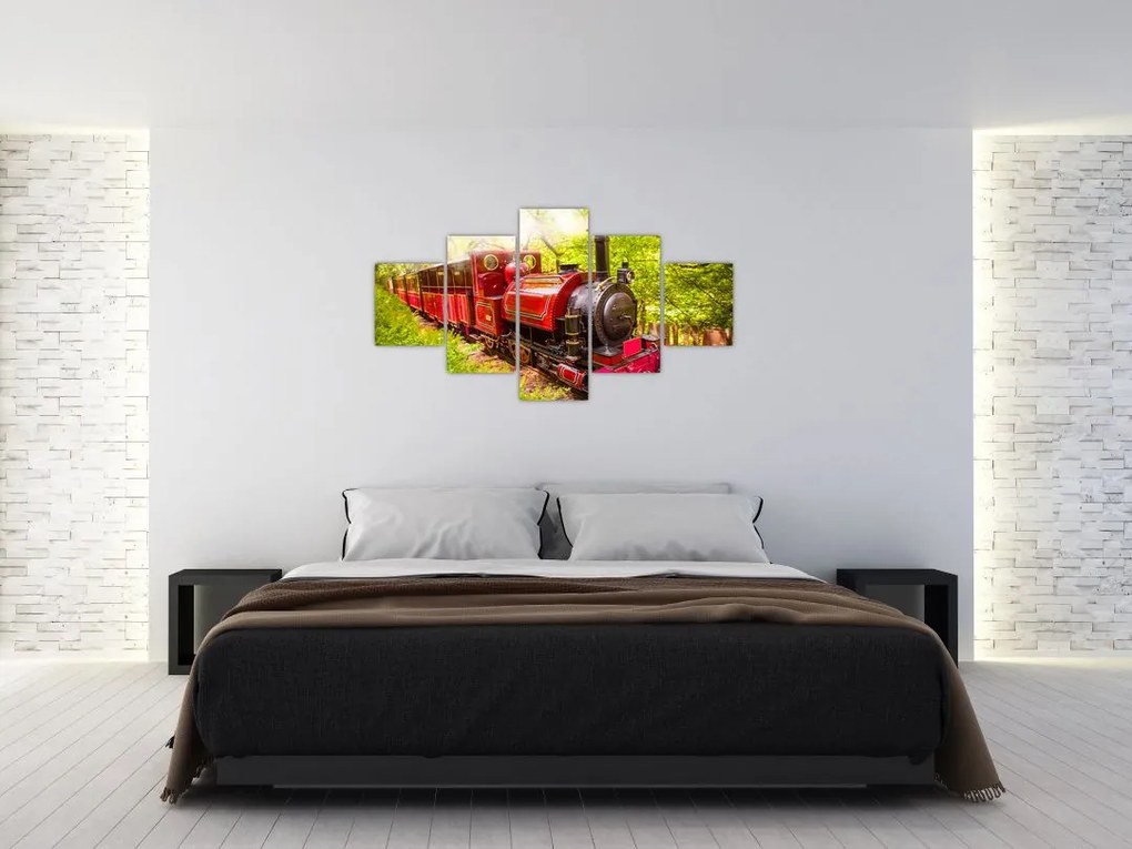 Obraz pociągu parowego (125x70 cm)