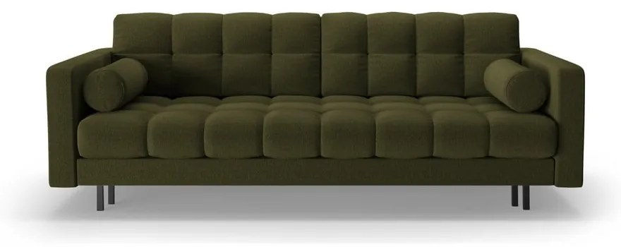 Zielona rozkładana sofa ze schowkiem 222 cm Bali – Cosmopolitan Design