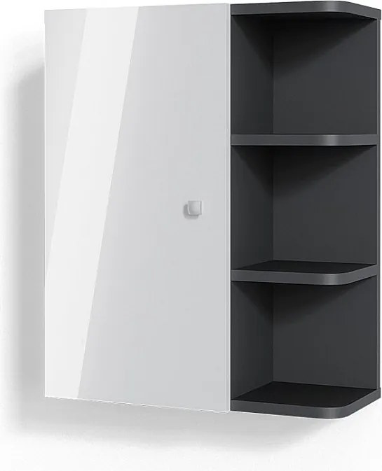 Szafka łazienkowa biały wysoki połysk 47.2x20.8x59.2 fynn