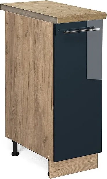 Szafka apteczna ciemnoniebieski wysoki połysk 30x60x82 fame-line