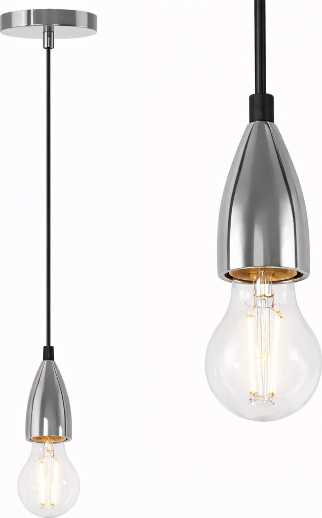 Lampa Sufitowa Wisząca Oprawka APP358-1CP CHROM