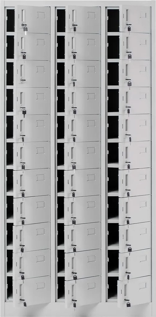 Metalowa szafa depozytowa Oliver 90x45x185 cm szara