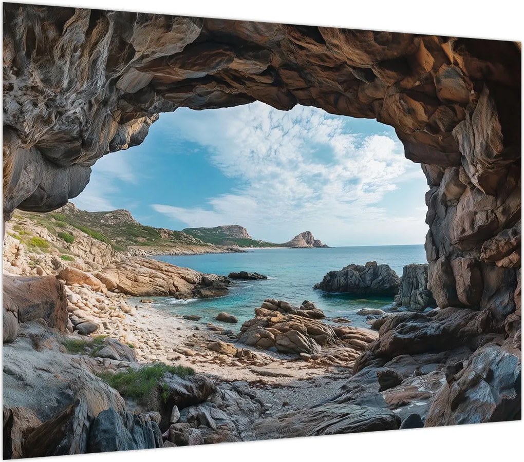 Obraz - Jaskinia przy morzu (70x50 cm)