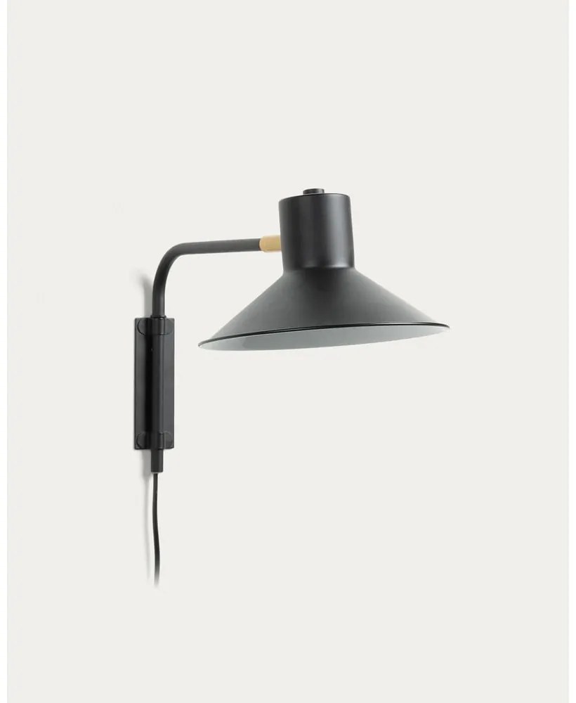 Czarny kinkiet ø 20 cm Aria – Kave Home