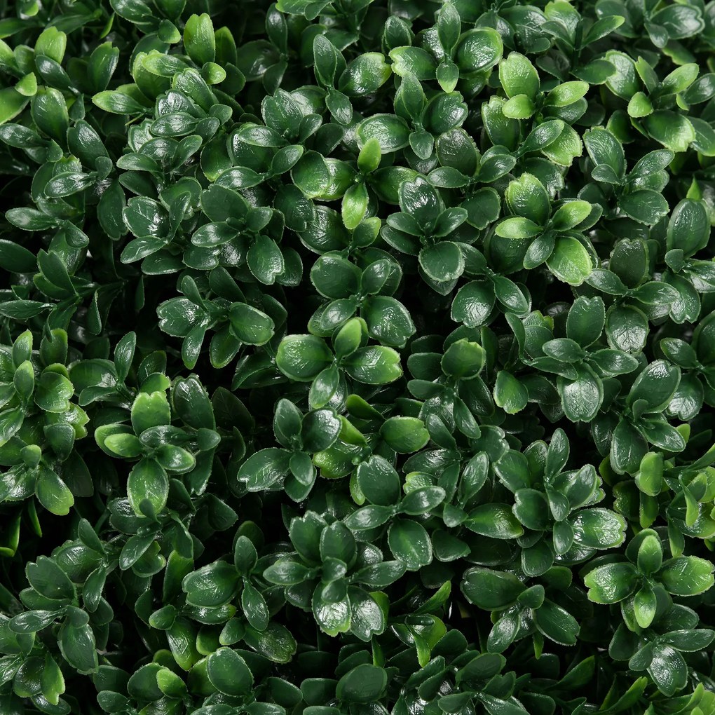 HOMCOM Sztuczny Bukszpan w Zestawie 2 szt., Realistyczny, Odporny na Warunki Atmosferyczne, Łatwy w Pielęgnacji, 70 cm