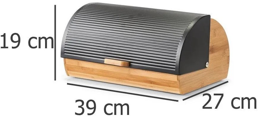 Chlebak bambusowy z pokrywą, 39 cm, ZELLER