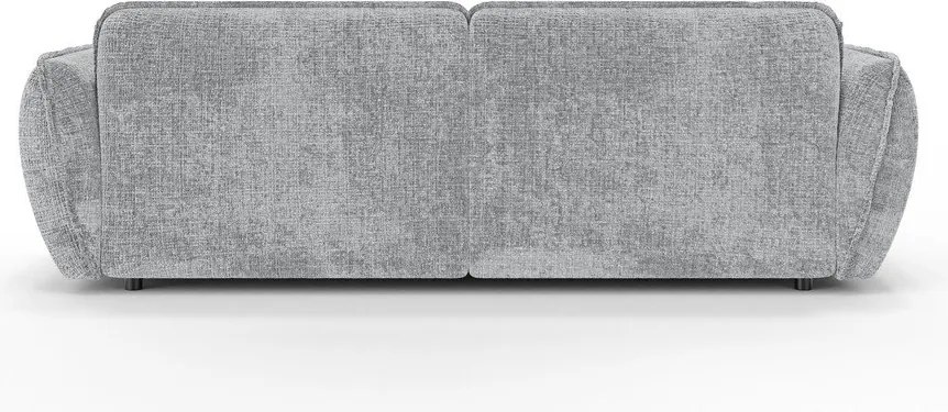 Jasnoszary narożnik z tkaniny szenilowej (lewostronny/z szezlongiem) Nelia – Ropez