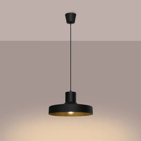 Czarna okrągła lampa wisząca L6-K26