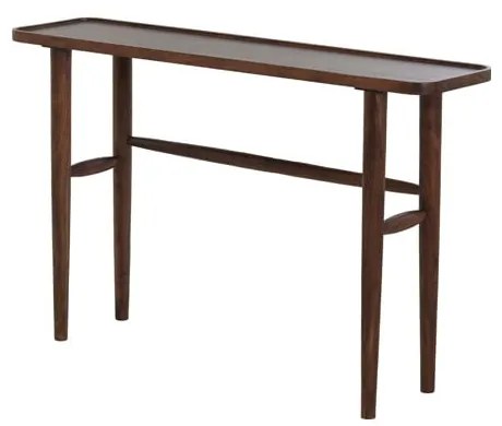 Brązowa konsola z litego drewna akacjowego 30x120 cm Qiano – Light &amp; Living