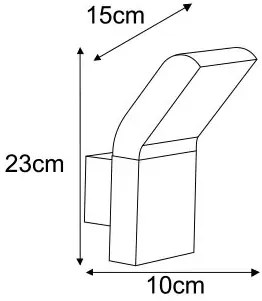 Nowoczesna lampa zewnętrzna ścienna LED - S347-Lucida