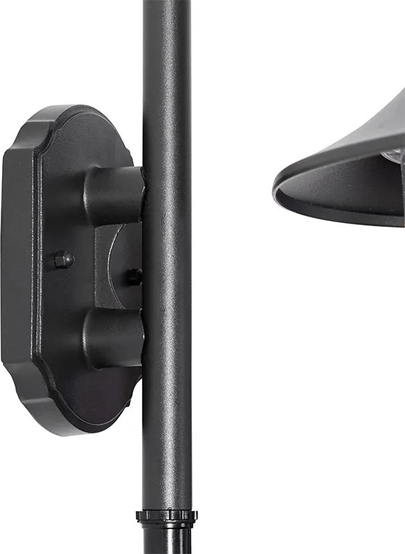 Kinkiet zewnętrzny czarny IP44 z czujnikiem ruchu - Daphne