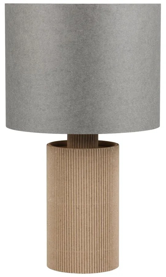 Szaro-beżowa lampa stołowa (wysokość 28 cm) Canio – Trio