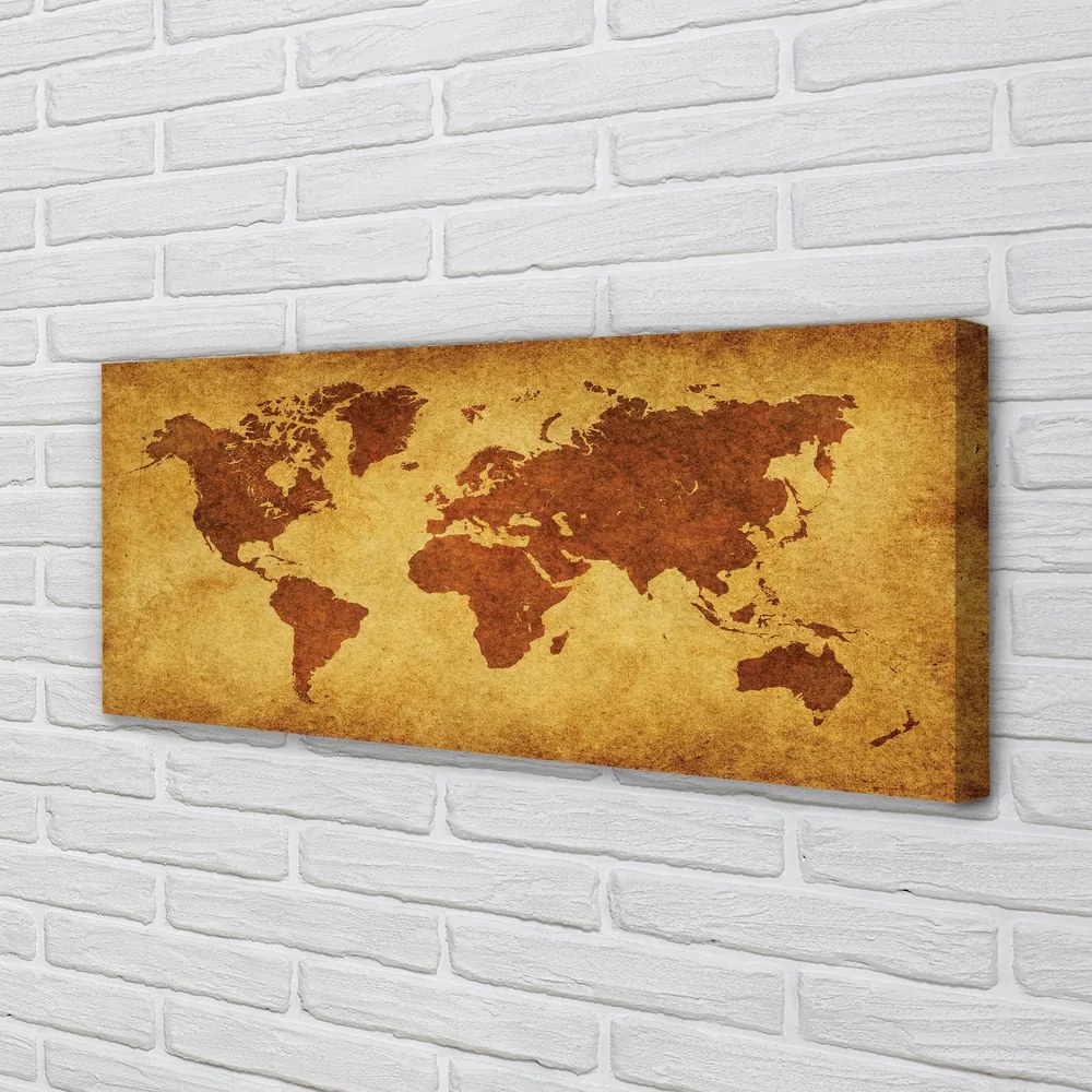 Duży obraz na płótnie Stara Brązowa Mapa