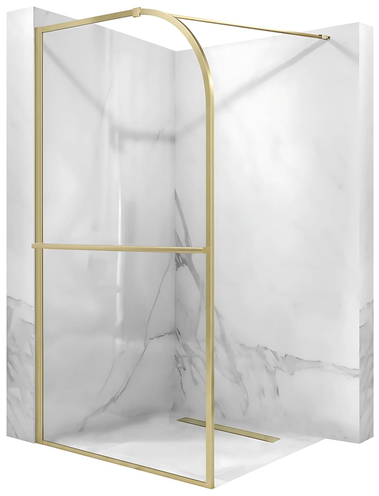 Ścianka prysznicowa Rea Sky Brush Gold 120