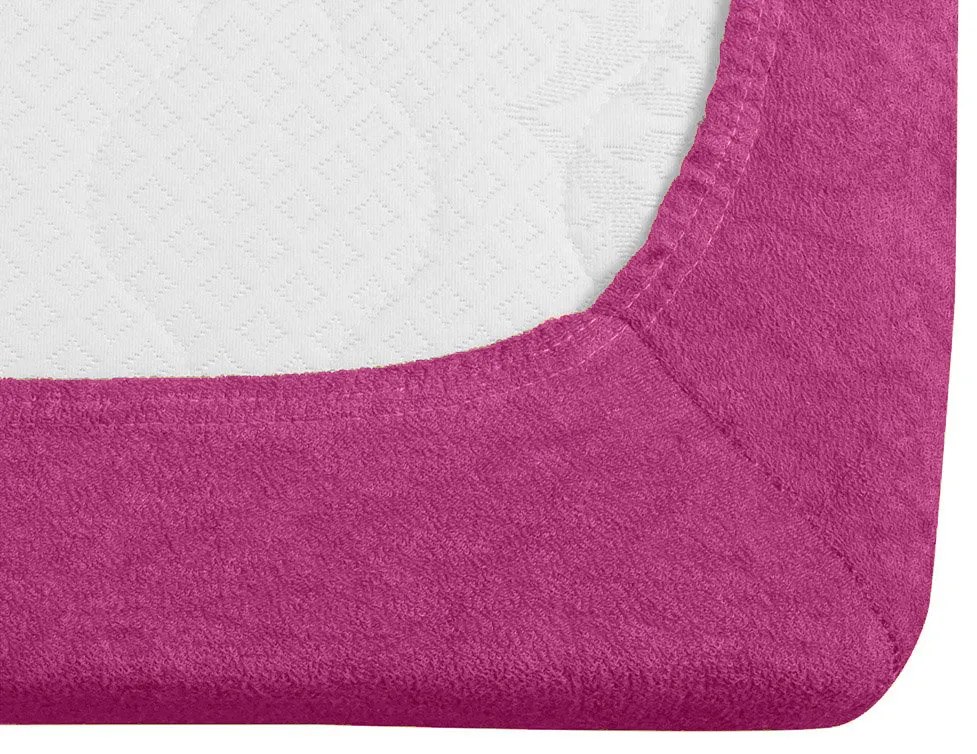 PrzytulneMieszkanie.pl Prześcieradło frotte EXCLUSIVE purpurowe 180 x 200 cm