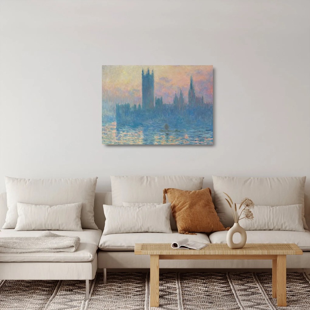 Obraz na szkle - Claude Monet, The Houses of Parliament, Sunset, reprodukcje (70x50 cm)