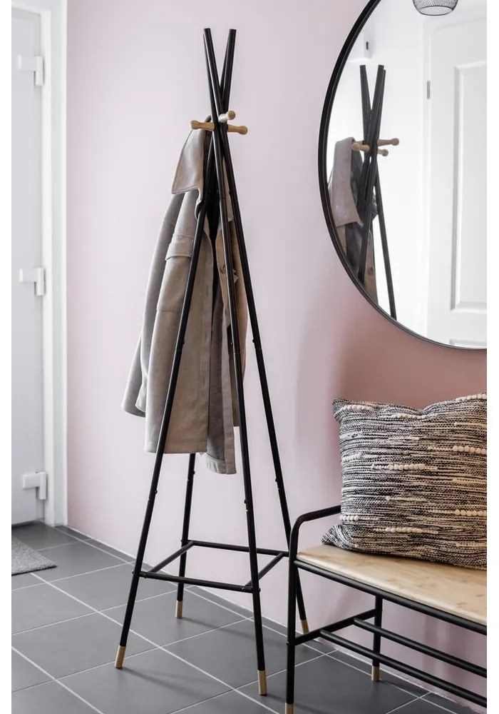 Czarny metalowy wieszak Loft – Wenko