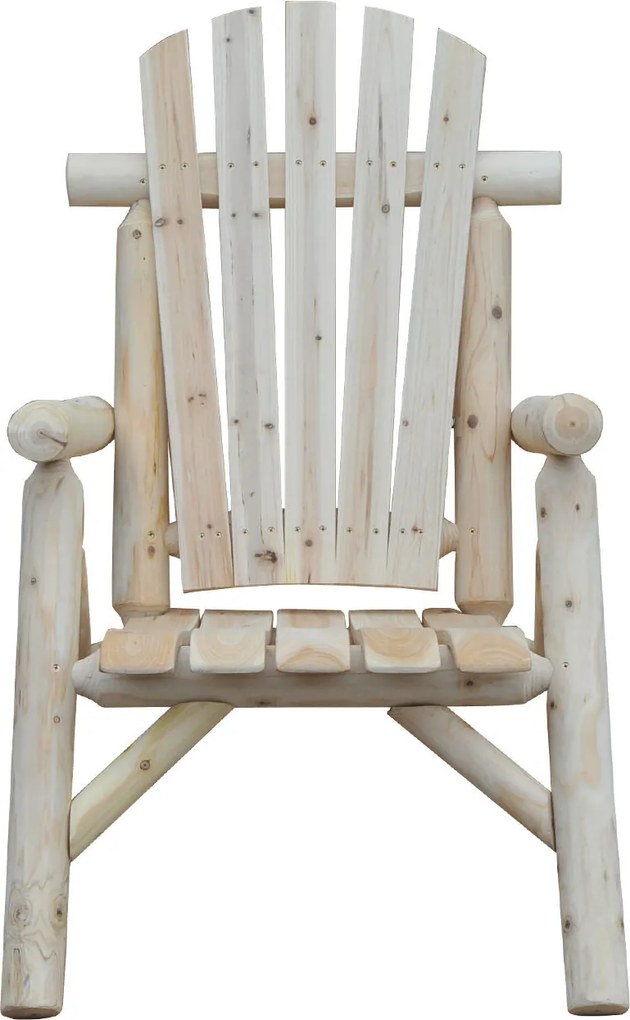 Outsunny Adirondack krzesło ogrodowe, krzesło drewniane, krzesło z podłokietnikiem, naturalne drewno jodłowe 83x68x101cm