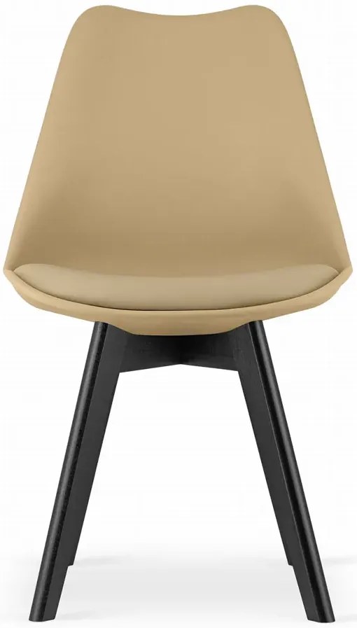 Ciemnobeżowe krzesło kuchenne z poduszką S6-K90