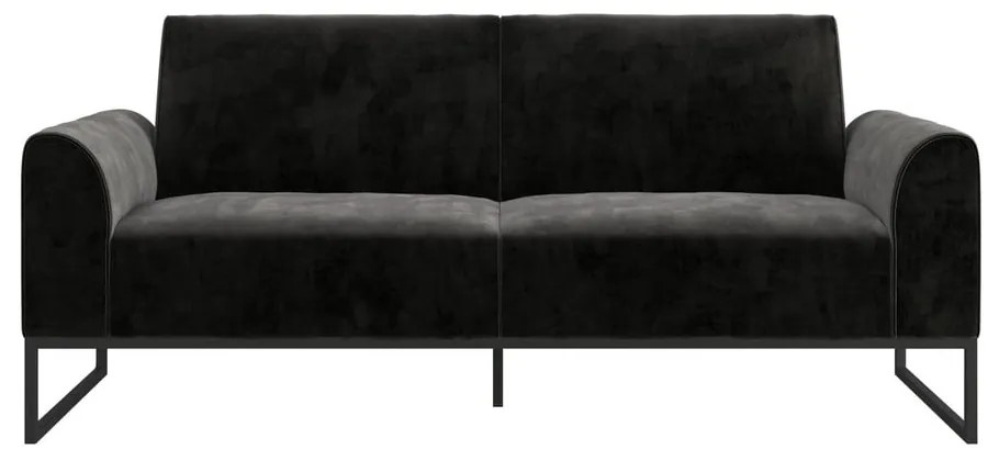 Czarna sofa rozkładana 217 cm Adley – CosmoLiving by Cosmopolitan