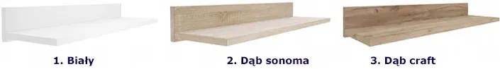 Biała Nowoczesna Półka Wisząca 80 Cm H2-D13