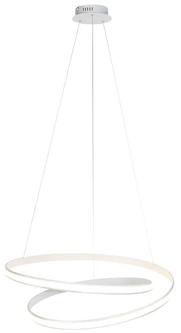 Nowoczesna lampa wisząca biała 74 cm z wbudowanym ściemnianym LED - Rowan Nowoczesny Oswietlenie wewnetrzne