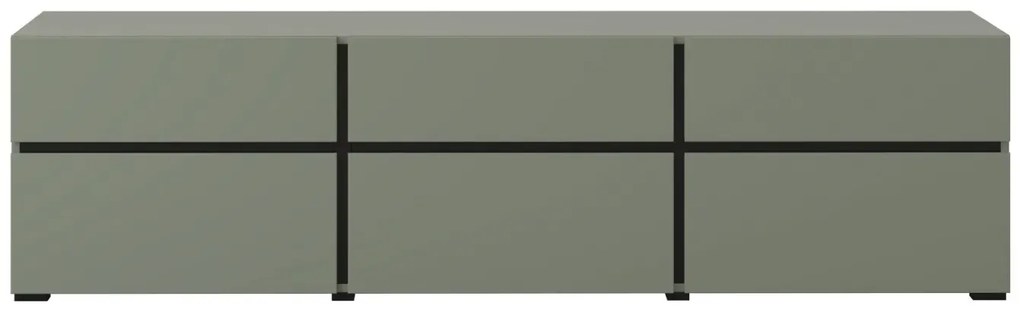 Szafka RTV CROSS 3K3S 180cm zielona/czarna HELVETIA