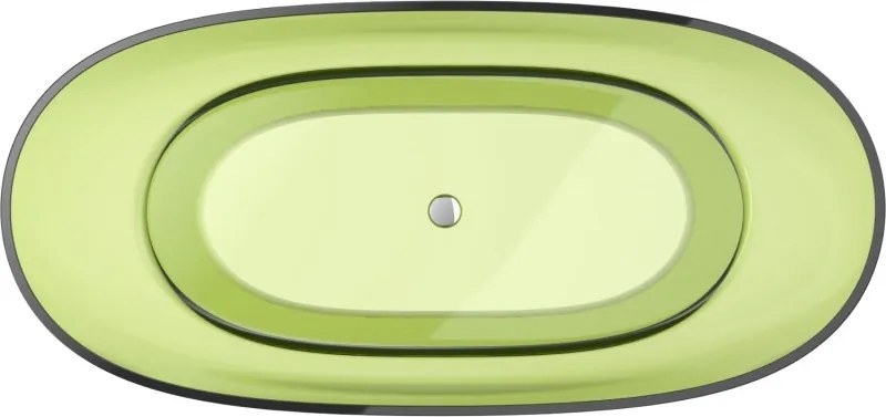 Mexen Pure wanna wolnostojąca transparentna 170 x 80 cm, lime, korek chrom - 58071708012